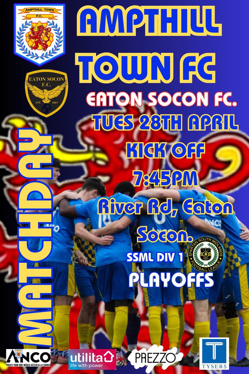 MATCHDAY for the Amps…. PLAYOFF Semi Final at Eaton Socon. COYA💙💛💙 #UptheAmps