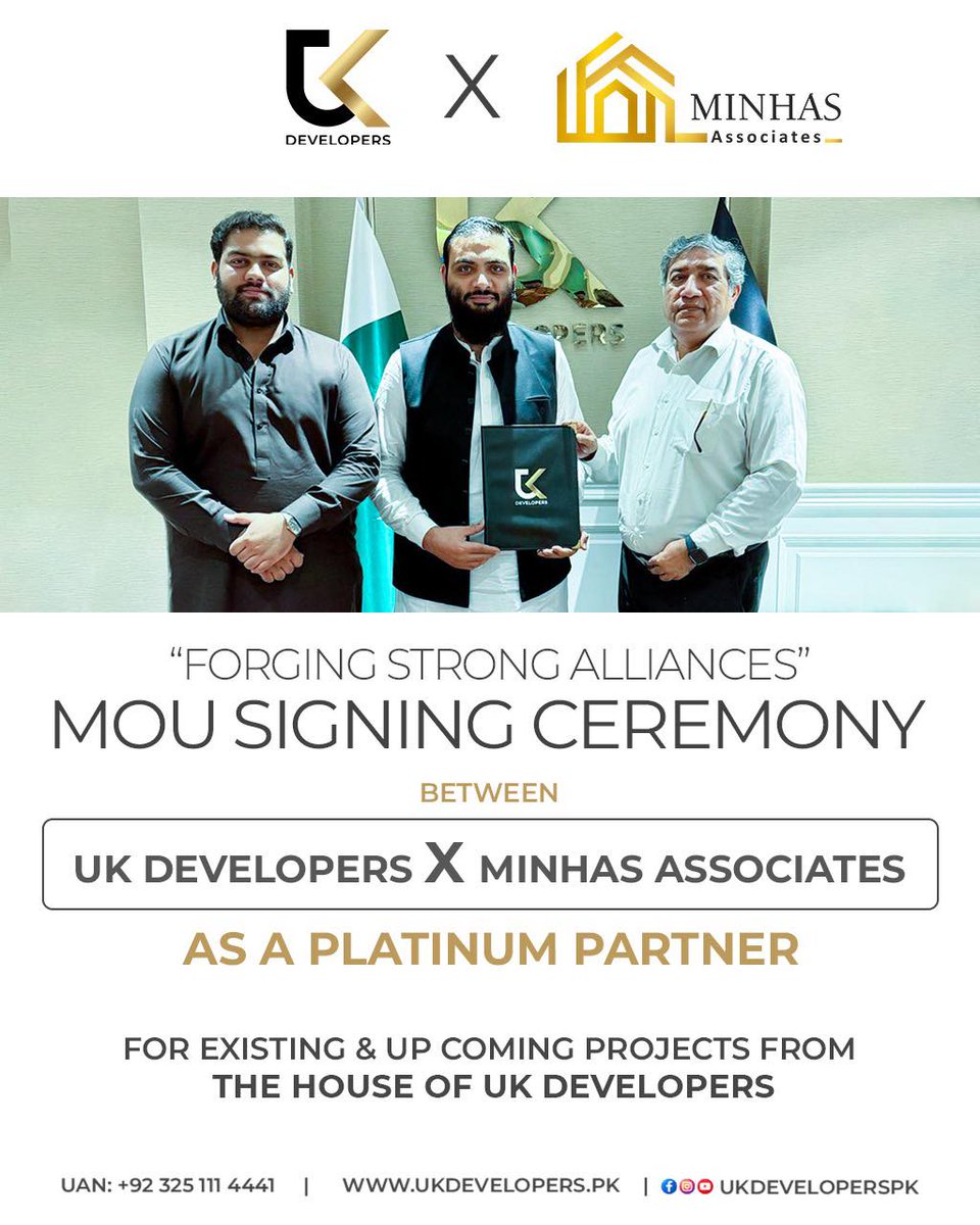 UKDeveloper1998's tweet photo. It’s a matter of great pride and honors for UK Developers to welcome Minhas Associates as  a PLATINUM Partner for UK Developers current and existing projects.
.
.
.
https://t.co/AfeqzXV2we
https://t.co/E3AeXjpbF6
https://t.co/vi2s9b9EtE
https://t.co/WzDM3ndRDz
#RealEstateGoal https://t.co/RaMWZeqCQU