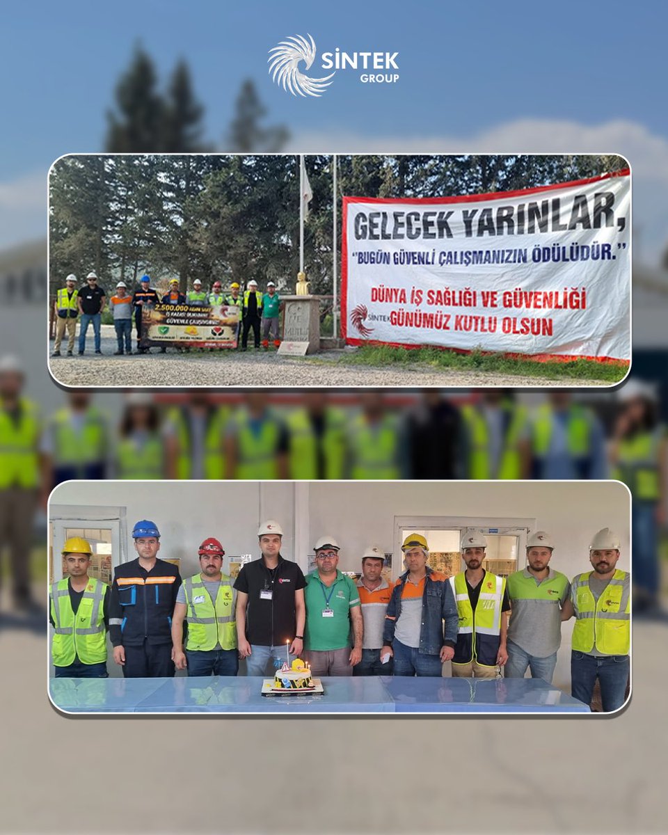 Sintekgroup's tweet photo. Güvenli çalışma kültürü, güçlü bir geleceğin temelidir.

Sintek Group olarak iş sağlığı ve güvenliğini yalnızca bir prosedür değil, tüm çalışma süreçlerimizin ayrılmaz bir parçası olarak görüyoruz.

Her projede önceliğimiz; çalışanlarımızın güvenliğini sağlamak, riskleri en aza indirmek ve sürdürülebilir bir çalışma ortamı oluşturmaktır.

Dünya İş Sağlığı ve Güvenliği Günü’nde, güvenli çalışma bilincinin önemini bir kez daha hatırlatıyor; sağlıklı ve güvenli yarınlar için birlikte çalışmaya devam ediyoruz.

#DünyaİşSağlığıveGüvenliğiGünü #İSG #İşGüvenliği #SintekGroup

**

A strong safety culture is the foundation of a sustainable future.

At Sintek Group, we consider occupational health and safety not merely as a procedure, but as an integral part of all our operations and work processes.

In every project, our priority is to ensure the safety of our employees, minimize risks, and create a sustainable working environment.

On World Day for Safety and Health at Work, we once again emphasize the importance of safety awareness and remain committed to building healthier and safer workplaces for the future.

#WorldDayforSafetyandHealthatWork #OccupationalSafety #WorkplaceSafety #SintekGroup