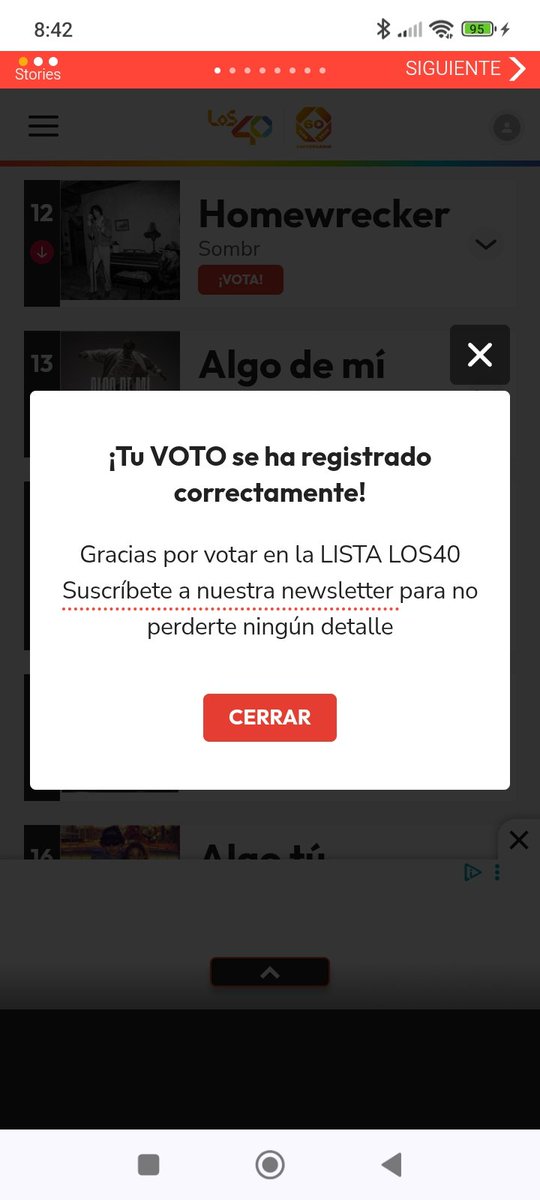 AngelicaAlboran's tweet photo. Votando por #AlgoDeMi de mi querido @pabloalboran en la lista de @Los40 que esta semana ha subido (+2) 13 para que llegue pronto al N°1 #MiVoto40PabloAlborán #Del40al1CocaCola @Los40 https://t.co/68fbuAxzZ4… vía @LOS40 https://t.co/KXWD4KcrUh