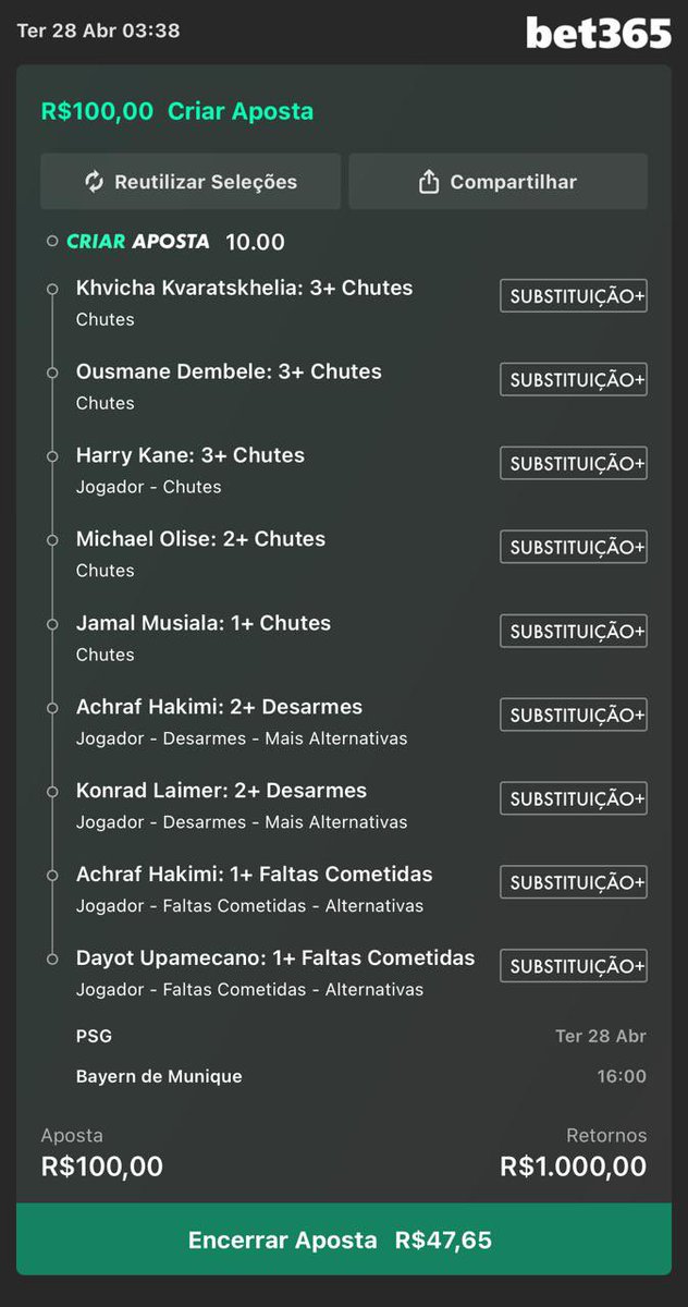 Odd 10 para champions, bora?🔥💰