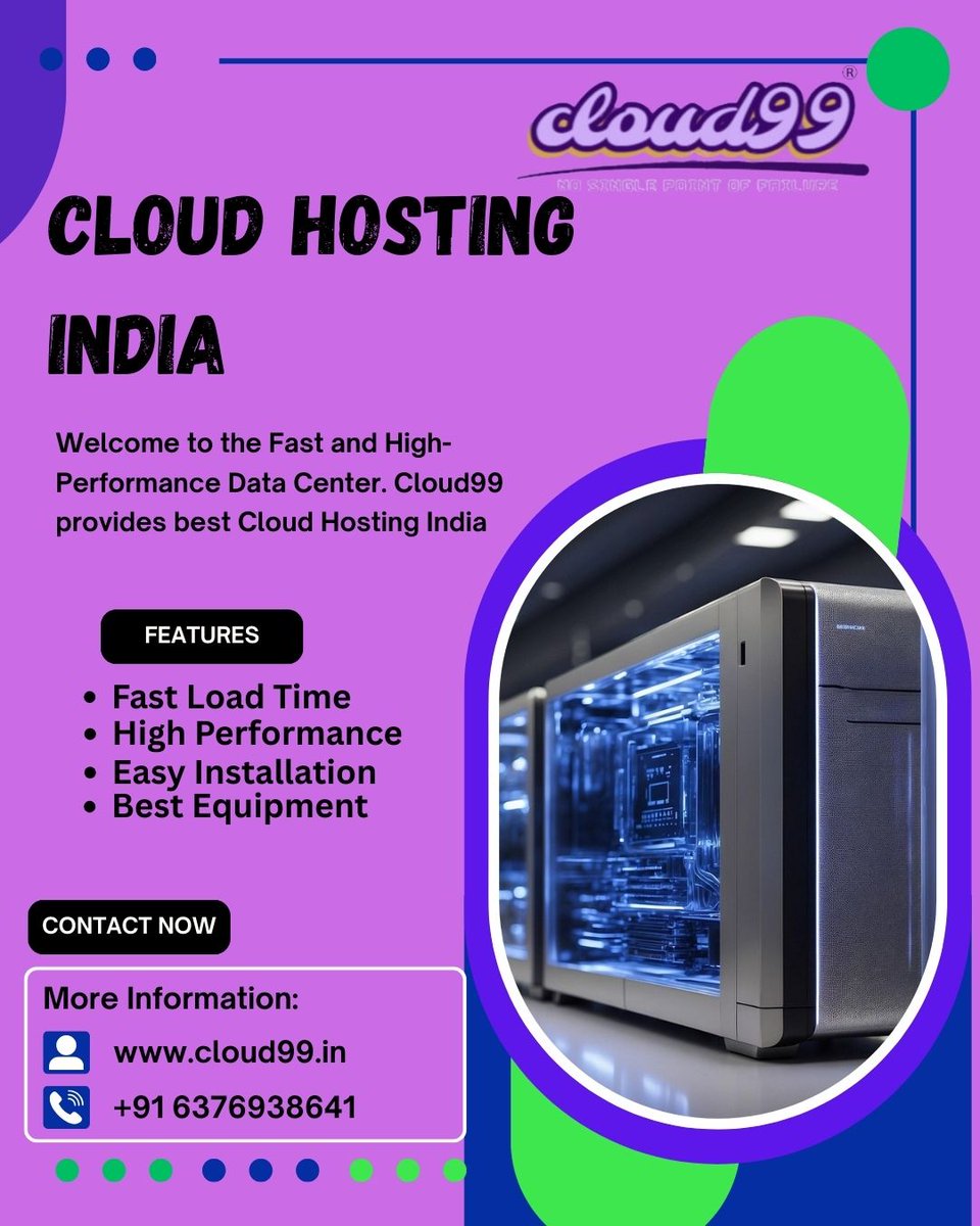 im_cloud99's tweet image. Power your website with fast and reliable Cloud Hosting in India. Get high performance, quick load time, and secure data centers with Cloud99. 

#CloudHostingIndia #Cloud99 #WebHosting #FastHosting #SecureHosting #IndiaHosting #CloudServer #HighPerformance #HostingSolutions