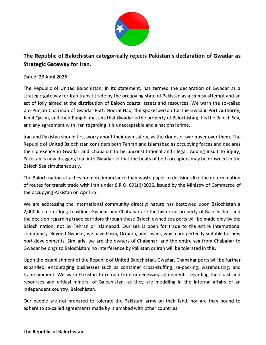 Mir Yar Baloch tweet media