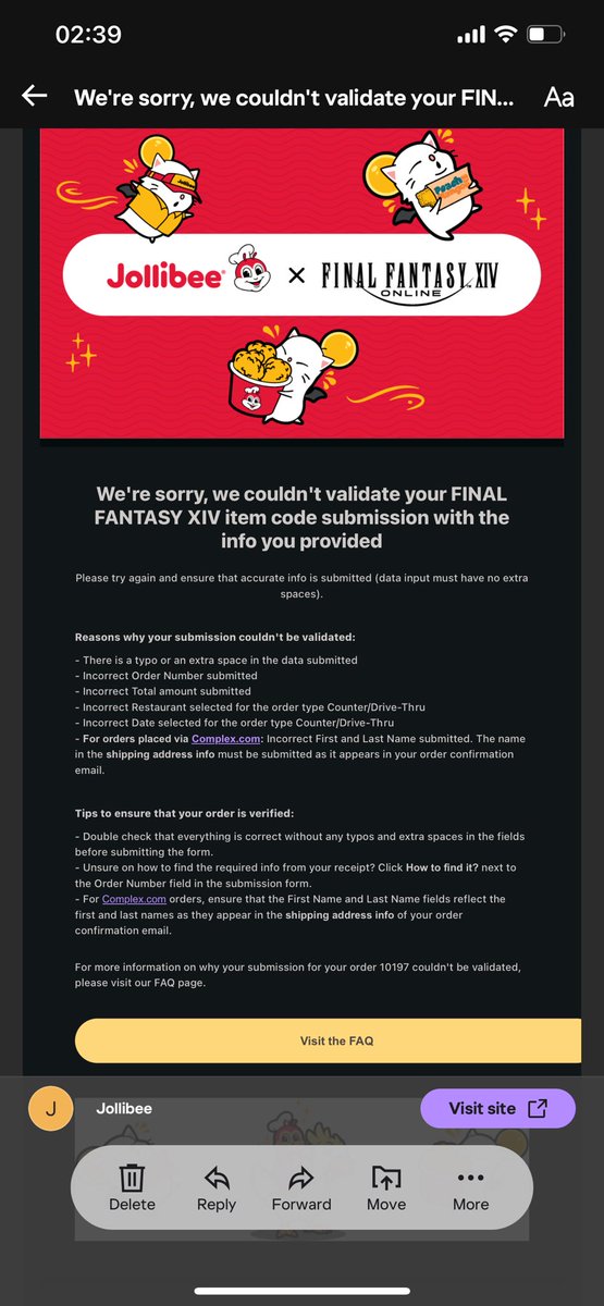 Francizzy's tweet photo. @Jollibee come on bro. I threw out the receipt already https://t.co/rv6B26yw7f