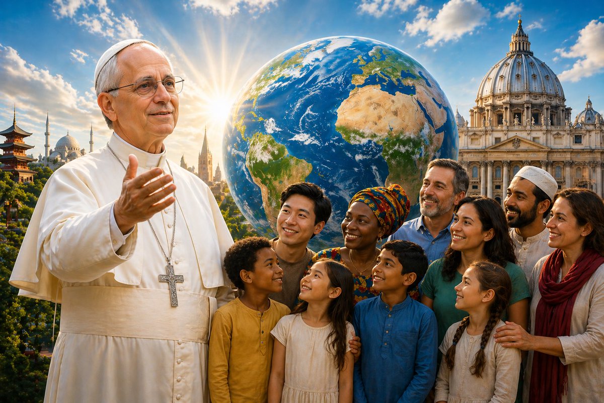 Advent1844's tweet photo. Pope Leo Calls for the Development of a Global Community Rooted in Catholic Principles of Fraternity and the Common Good #sda #adventist #adventista Click to read: https://t.co/mI9yjKrrAv https://t.co/vcWD97nGiW
