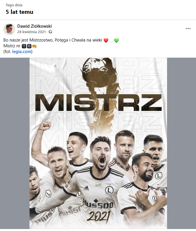 5 lat...
Na kolejne trzeba będzie pewnie poczekać następne 5. A idź pan w ch...
