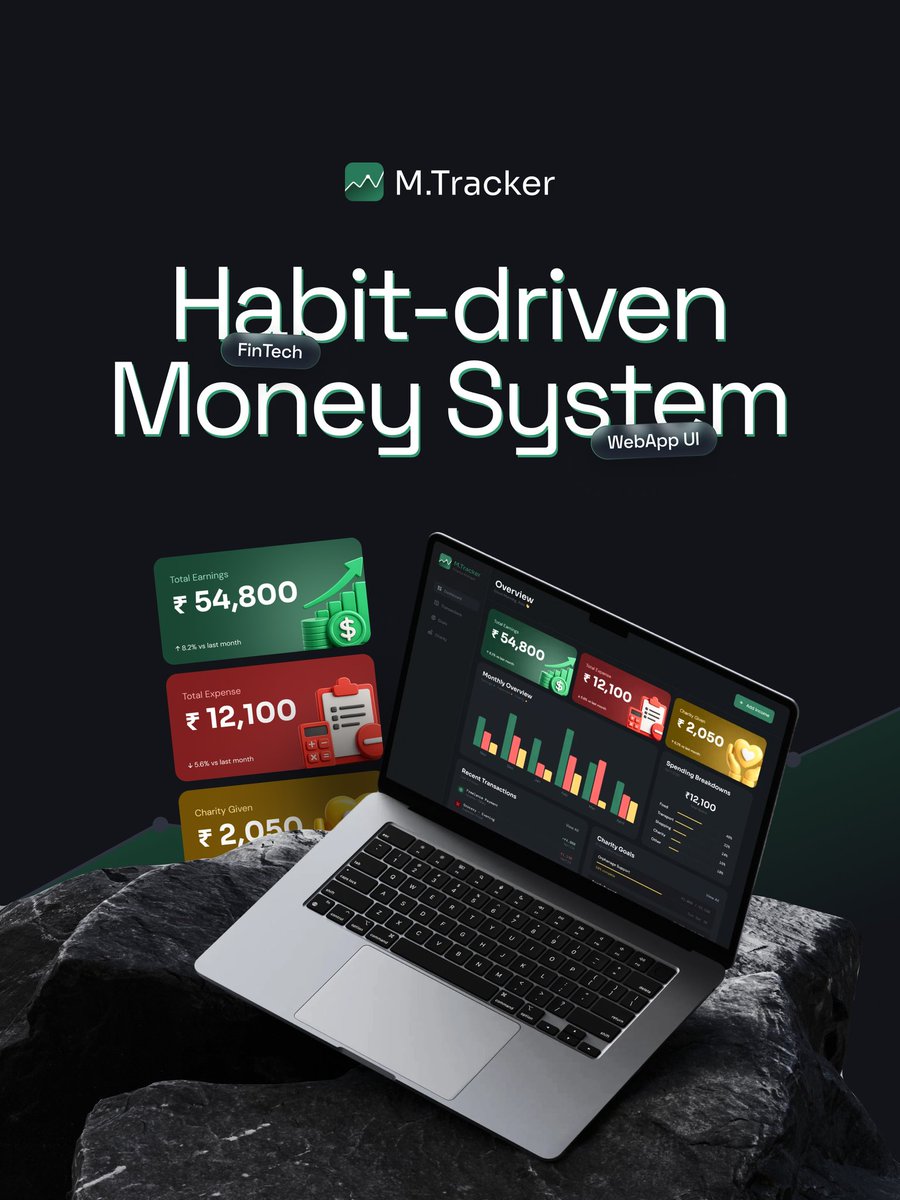 FaizWandoor's tweet image. Managing money shouldn’t feel hard.

Designed M.Tracker — a simple app that helps build better money habits through clarity, automation &amp;amp; feedback.

It’s not just tracking. It’s behavior.

Read more: faizrahim.online

#ui #ux #design #fintech