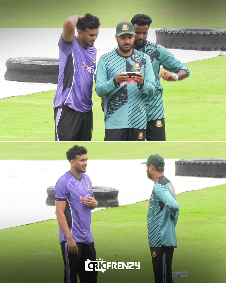Cricfrenzylive's tweet image. কোচ তালহা জুবায়েরের সাথে নিজেদের বোলিং নিয়ে কাজ করছেন তাসকিন-ইবাদত!
#EbadotHossainChowdhury #TaskinAhmed