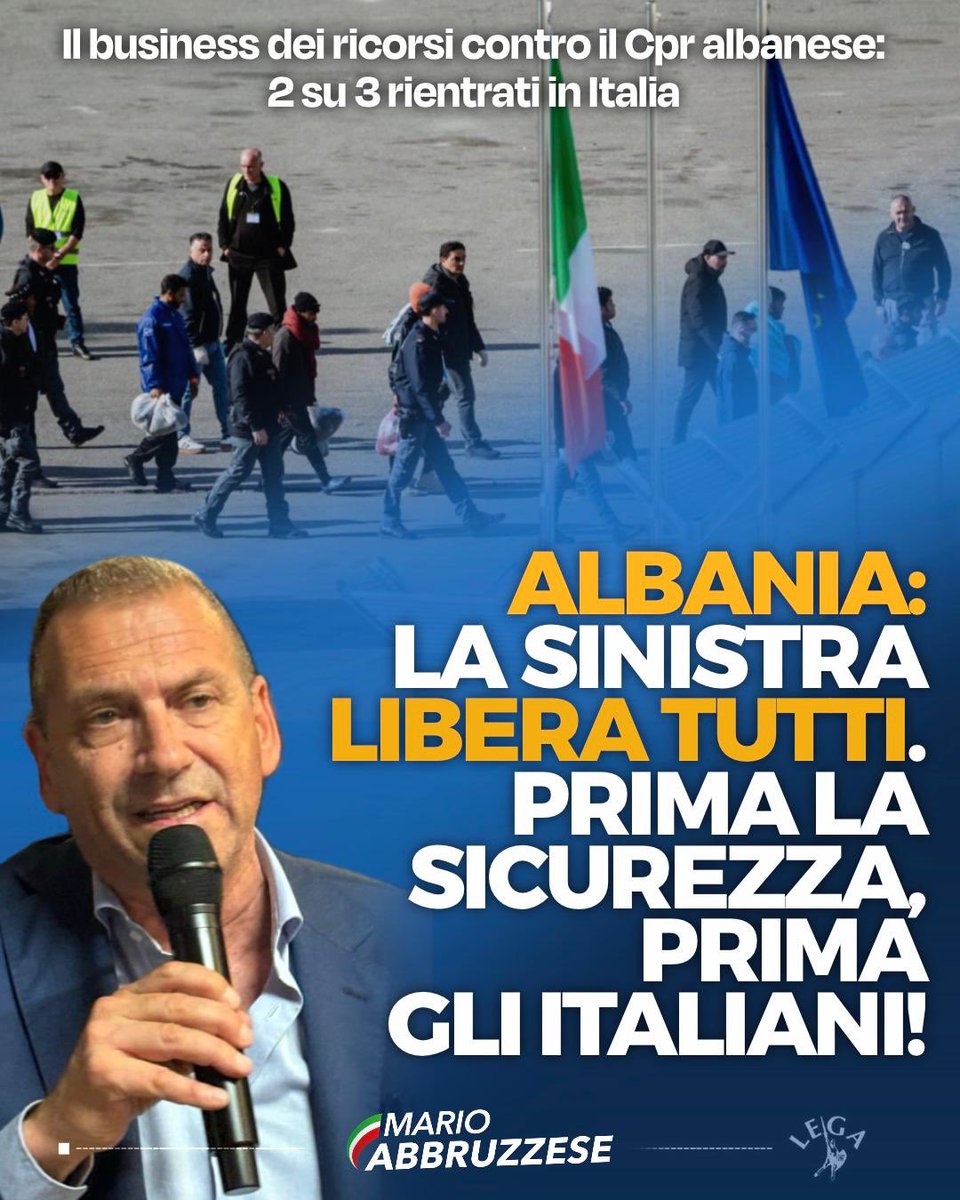 Mentre il Governo lavora giorno e notte per difendere i confini e accelerare i rimpatri, la solita sinistra "migrazionista" e certi giudici ideologizzati fanno di tutto per bloccare i centri in Albania e riportare tutti in Italia.