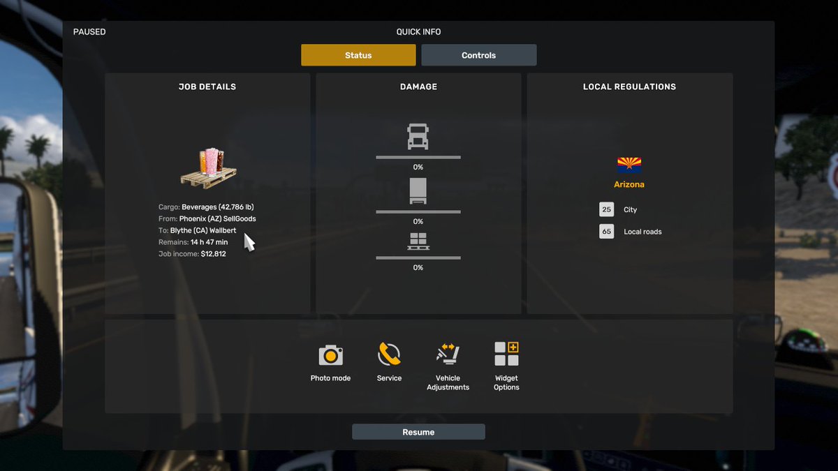 realVicTorres02's tweet image. Liam goes again to Blythe after taking a lunchbreak by hauling 42,786 lb of Beverages from Phoenix this afternoon. 🧃

@SCSsoftware
#AmericanTruckSimulator
#ATS
#BestCommunityEver
(Part 1)