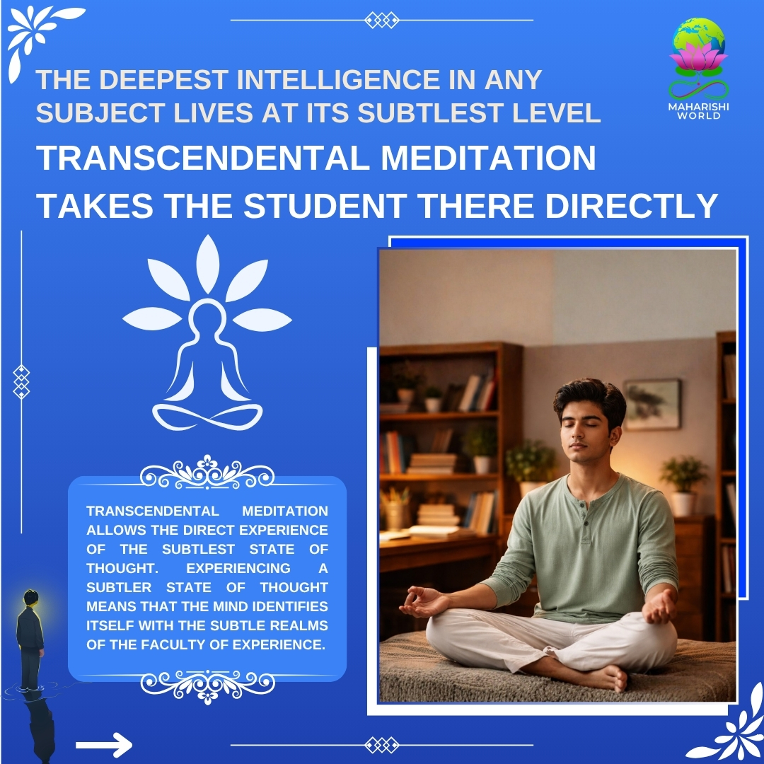 MaharishiworldE's tweet image. Stop telling students to just "study harder." True comprehension comes from unlocking the mind's infinite potential. Transcendental Meditation shifts learning from stressful memorization to intuitive understanding. 🧠📚 #MaharishiWorld #Education #StudentSuccess