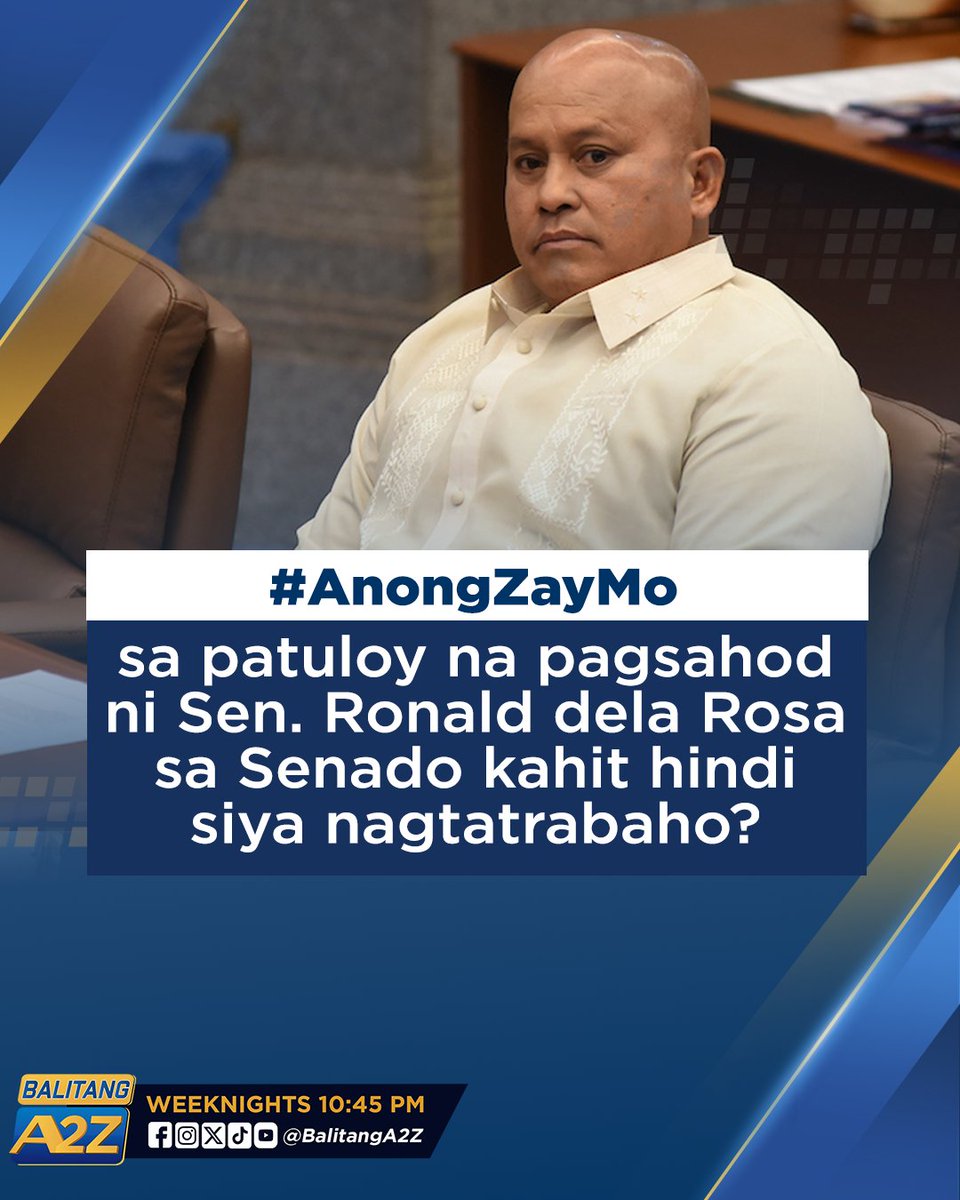#AnongZayMo sa patuloy na pagsahod ni Sen. Ronald dela Rosa sa Senado kahit hindi siya nagtatrabaho?

Sinabi ni Sen. JV Ejercito na naghayag na ng pagkonsidera ang kampo ni Dela Rosa na hindi muna kumuha ng sweldo at allowance mula sa Senado.