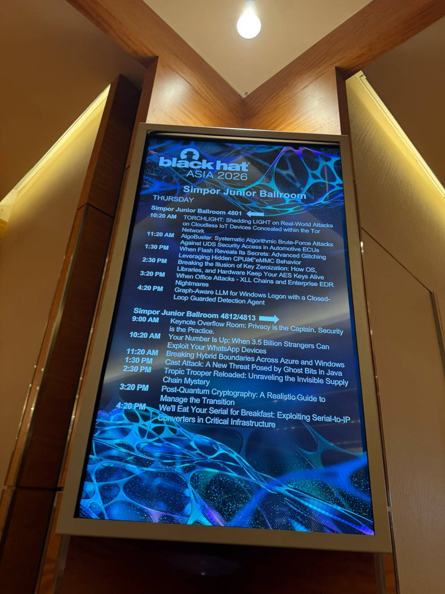 Our talk at #BHASIA <a href="/BlackHatEvents/">Black Hat</a>  2026 has successfully concluded. It's been a great pleasure to explore Ghost Bits together with my co-author <a href="/1ue1166323/">1ue</a>
and present this research on stage. Also, thanks to all the friends who provided help for our briefing:
<a href="/chun_springX/">SpringKill</a>