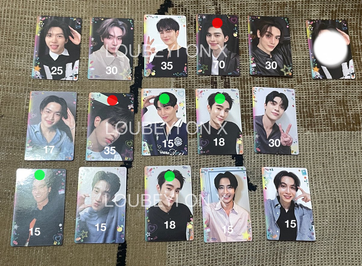 #ths fanival aou joong santa pond joong cp mick keen ohm force joss tay progress earth first (yang merah wajib pair sama salah satu yang hijau) 

inc admin 🍊, exc pack (3,000)