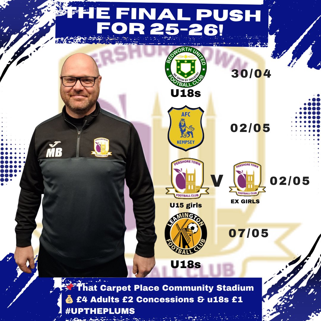 PTFCdevelopment's tweet photo. And HERE WE GO!

The devs and u18s are approaching the last 7 days of the season, in which the 7 day period will kick off Thursday with the u18s at home to Bedworth. Saturday sees the Devs take on Kempsey before the charity match main event raising money for Daisy Stephens. https://t.co/K0zhU7tbIv