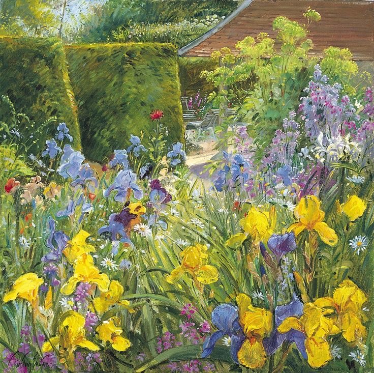 Good Morning Everyone 
Here I am. 
A little battle scarred 
Timothy Easton 
English painter and former sculptor 
‘The Herb Garden at Noon’
‘Above the Iris’