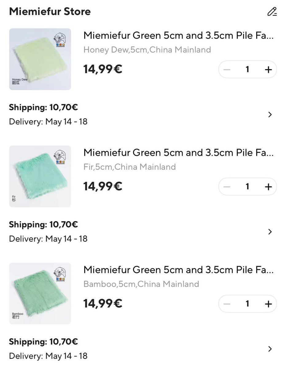FurryForgeF's tweet photo. Struggling to find green that matches the Macha vibe! I managed to get one from #Efutro that works but it’s a Mongolian fur not shag. 🤞

Have also checked the chinses suppliers on alliexpress so hopefully one of the colours fits better! https://t.co/bgCl6ccdLr