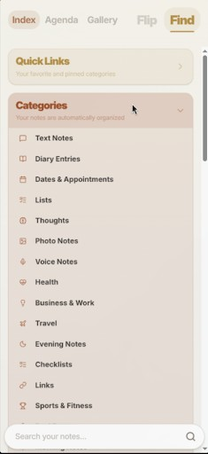 GBGabBrunner's tweet image. I once spent 20 minutes reorganising my notes folders. The note I was looking for was in the wrong one anyway. So I built an app where there are no folders. Not hidden folders. Just none. It figures it out.

#notetaking #productivity #androidapp #organization #pkm