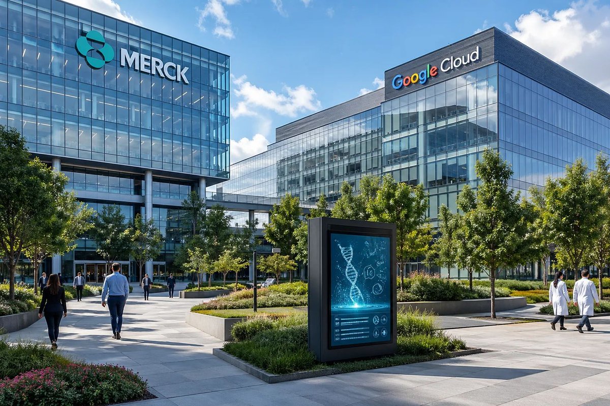 GreekAINetwork's tweet image. Η Merck επενδύει έως 1 δισ. $ με Google Cloud φέρνοντας την agentic AI στην υγεία. Από R&amp;amp;D έως παραγωγή + εμπειρία ασθενών, το Gemini Enterprise αλλάζει τα πάντα.

Είναι αυτό το μέλλον της φαρμακοβιομηχανίας;

gain.gr/merck-kai-goog…

#AI #healthtech #innovation #pharma #gaingr