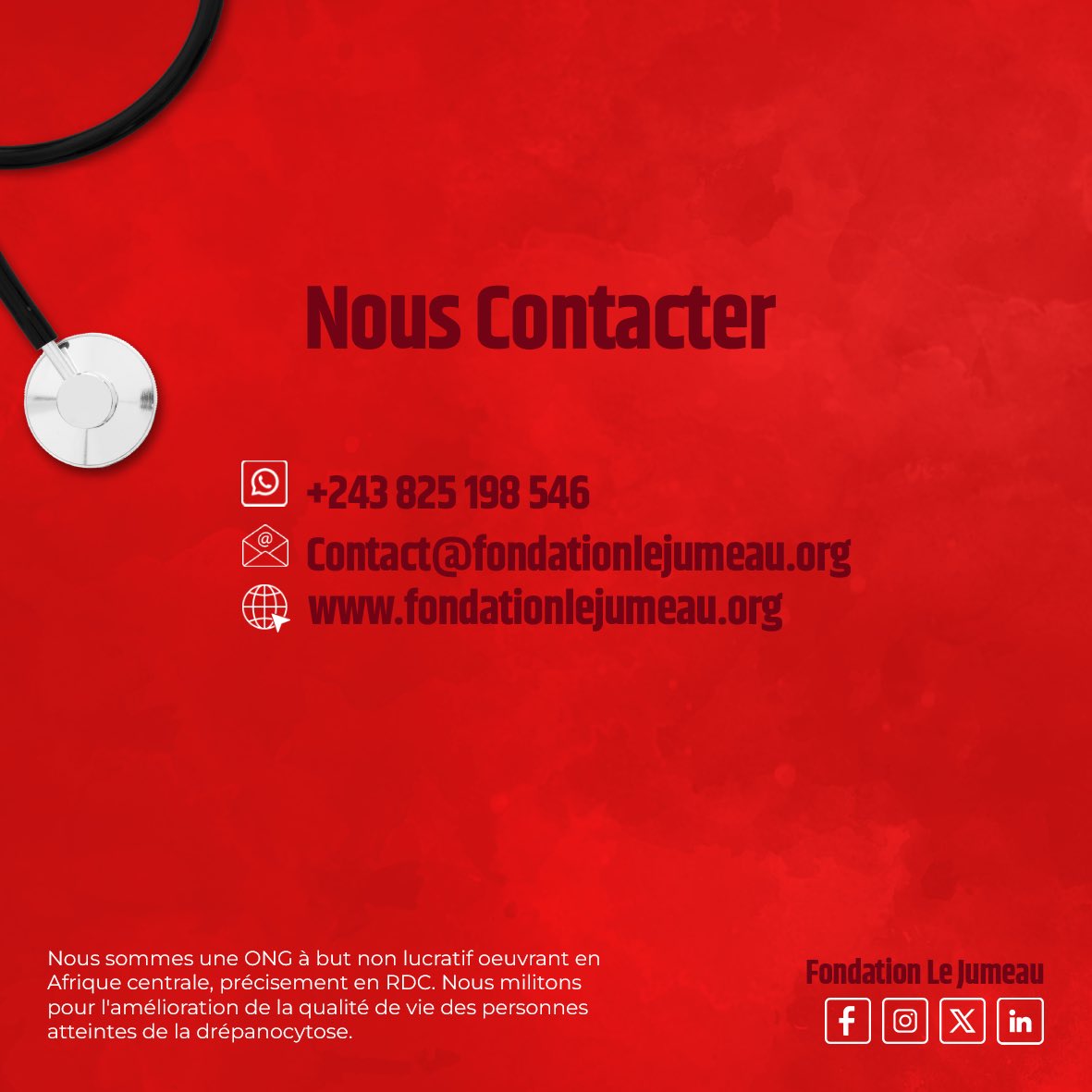 Vous êtes drépanocytaire, proche ou parent ?
Cet événement est pour vous.

Le 19 juin, on passe à l’action :
échanger, se soutenir, réfléchir à des solutions concrètes.

📅 19 juin 2026 
👥 À partir de 12 ans

👉 Inscription : fondationlejumeau.org/base-de-donnee…
