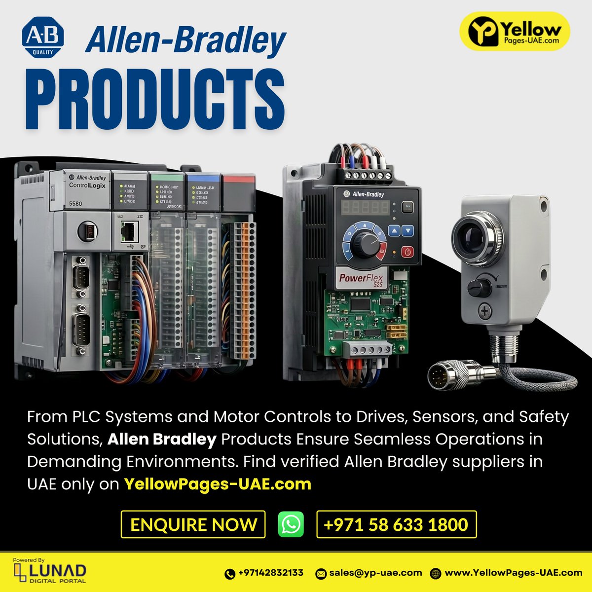 Connect with authorized Allen Bradley dealers &amp; suppliers in UAE for reliable industrial automation, control systems and high-performance components.

📩 Send your enquiry now on Yellow Pages UAE - yellowpages-uae.com/uae/allen-brad…

.

#AllenBradley #VDF #YellowPagesUAE #UAE