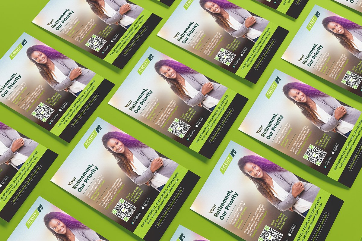 Skartconcept's tweet image. Designed a product flyer to promote a pension plan.
The objective was clear, keep it simple, clean, and visually compelling enough to capture the right audience.
Every element was intentionally placed to communicate trust, clarity, and long-term security at a glance.

#designer