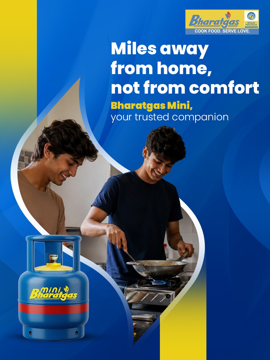 BPCLLPG's tweet image. Bharatgas Mini makes everyday cooking simple, reliable, and always within reach.
With its compact design and easy availability, it serves as a dependable companion for daily needs.

#BharatGasMini #StudentLife #StayAssured #EverydayComfort #LPG 

@PetroleumMin @HardeepSPuri
