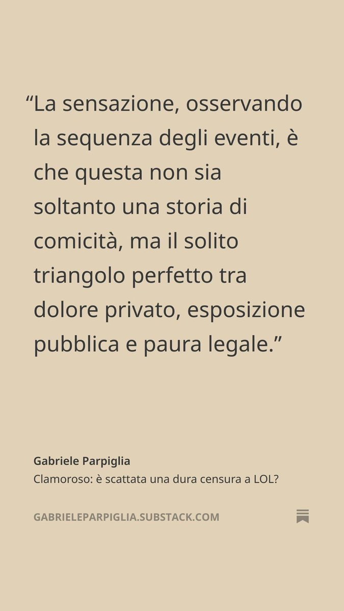 Parpiglia's tweet image. open.substack.com/pub/gabrielepa… #lol #amazon #prime