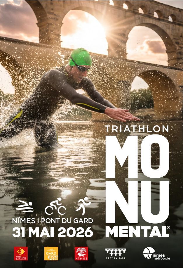 pontdugard's tweet image. #Triathlon 🏊️ 🚲️ 🏃 
Le 31 mai 2026, le #PontduGard devient scène d’exploit ✨
Le Triathlon Monumental s’élance depuis le Gardon, au pied du géant de pierre…
Nager au cœur de l’histoire, là où le temps suspend son souffle. 
#Nîmes #événementsportif 
pontdugard.fr/fr/agenda/tria…
