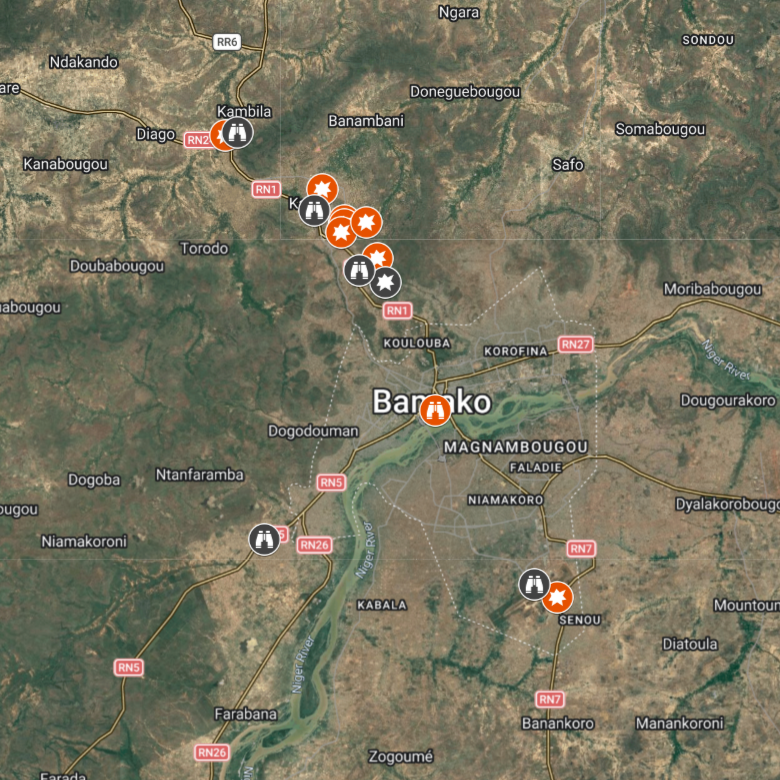 _ilcaravaggio's tweet photo. #Mali I have updated my map, with clearer references:

#FLA in yellow
#JNIM in dark gray
#FAMa/Africa Corps in red
#ISGS in black

https://t.co/trtIi7s6oG https://t.co/L7d3Z5RCsA