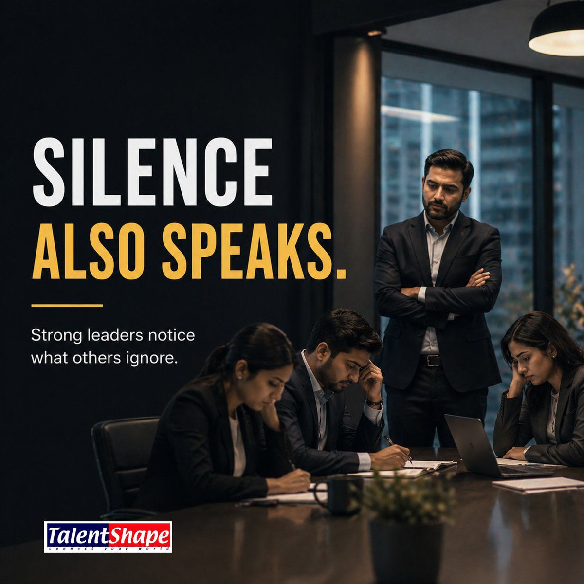 TalentShape_in's tweet photo. Sometimes the loudest problems in a company begin in complete silence.
When ideas stop flowing, ownership fades, and energy drops — leaders must notice early.

Strong leadership is not just hearing words.
It is understanding what silence is trying to say.

#Leadership https://t.co/NnTpw83FhZ