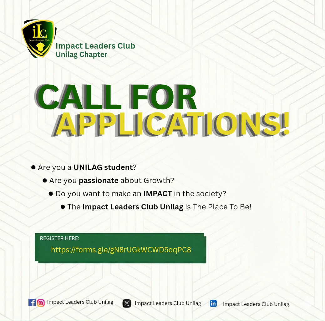 UnilagILC's tweet photo. You asked. We listened.
Applications are now OPEN 🚀

Apply 👉🏽 https://t.co/5kqvIZt3yD

#Unilag https://t.co/vvLrWLfrBD