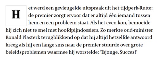 Fijne ondersteuning (NOT) door je minister-president ... 😂 
Volkskrant, 21-04-2026