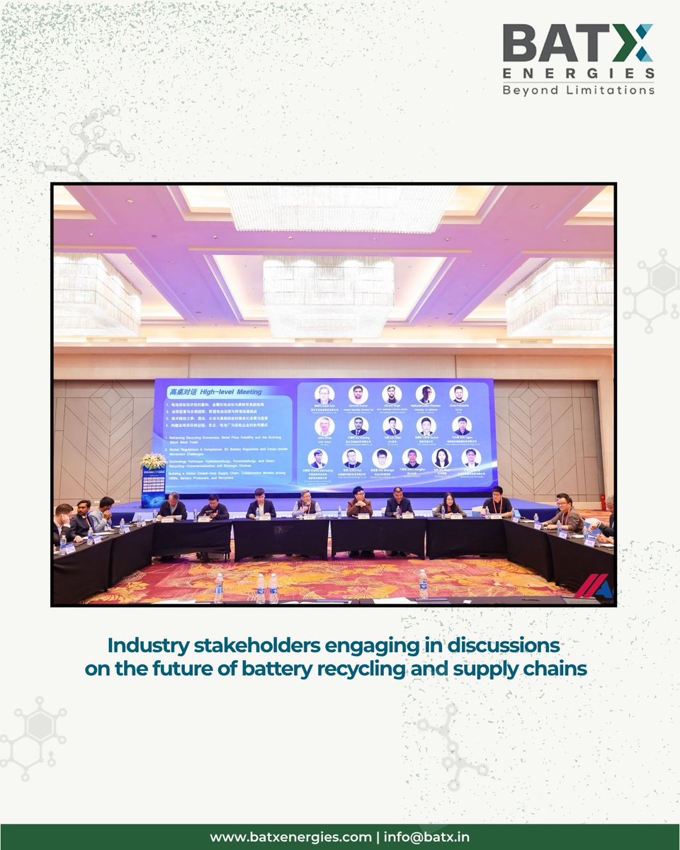 batxenergies_'s tweet image. BatX Energies at BRS 2026, #Shanghai 🇨🇳

Our Co-founder &amp;amp; CTO, Vikrant Singh, engaged in global discussions on battery recycling, circular systems, and material recovery.

Focused on building resilient, circular battery ecosystems

#BatXEnergies #BatteryRecycling #CircularEconomy