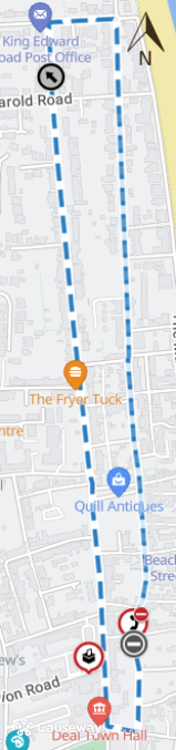 KentHighways's tweet photo. Deal, Middle Street: Road closed 8th - 11th May (08:00-18:00) to allow for Openreach fibre works: https://t.co/hzGME51omC https://t.co/vUyX8NCPhj