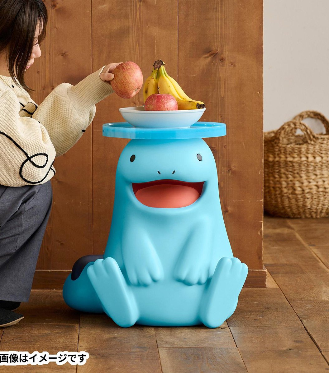 PokeDailyPost's tweet photo. Pokémon revealed a Quagsire table for the 30th anniversary 
Looks so silly that I need it! https://t.co/VQs8A0UQuX