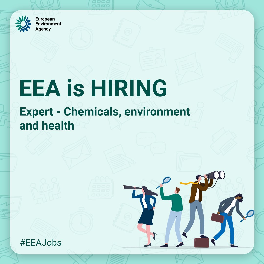 EUEnvironment's tweet image. We are #hiring an expert in the field of chemicals, environment, and human health.

This role is in our Environment and Health unit covering topics including #airquality, air pollution emissions inventories, environmental noise, chemicals and One Health: 

jobs.eea.europa.eu/jobs/expert-ch…