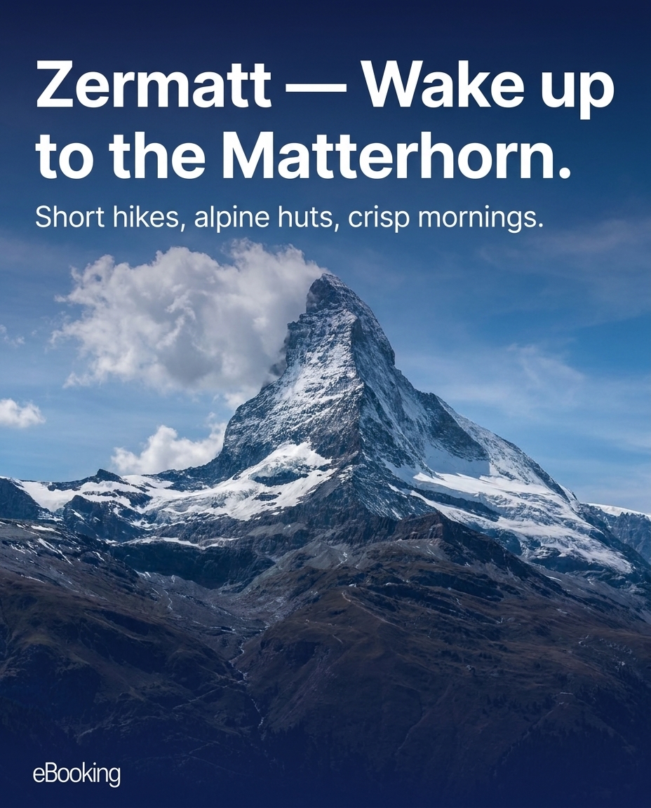 eBooking's tweet image. 🌄 Ready for a breath of fresh air? Discover the enchanting nature retreats in the Swiss Alps! 

Which retreat calls you first? 

#SwissAlps #NatureRetreats #TravelInspiration