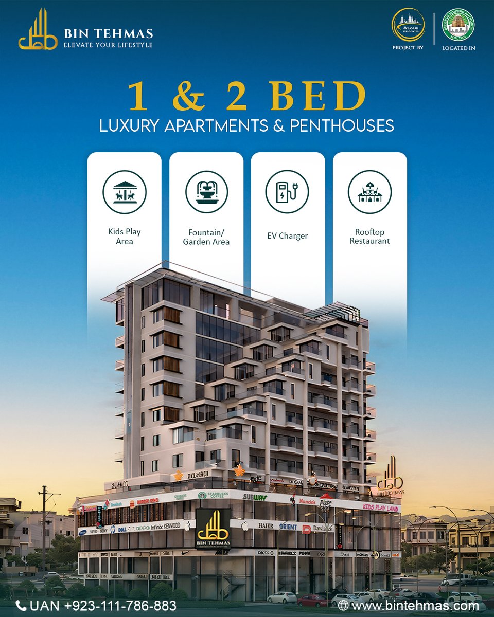 BinTehmas's tweet image. Upgrade Your Lifestyle — Bin Tehmas

1 &amp;amp; 2 bed luxury apartments &amp;amp; penthouses in DHA Multan. Modern amenities, elevated living.

Book now with 30% down payment.

📞 +923-111-786-883

#BinTehmas #LuxuryLiving #DHAMultan #Apartments #SmartInvestment