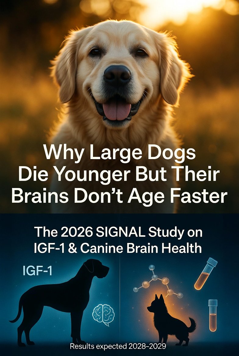 AnimalAdvanced's tweet image. advancedanimalcare.shop/post/why-large…

Why do large dogs die younger, but their brains don’t age as fast?

The new SIGNAL Study (2026) is exploring if the hormone IGF-1 helps protect canine brain health.

Read the full blog   

#SeniorDogs #DogAgeing #DogHealth #SeniorDog #DogLovers