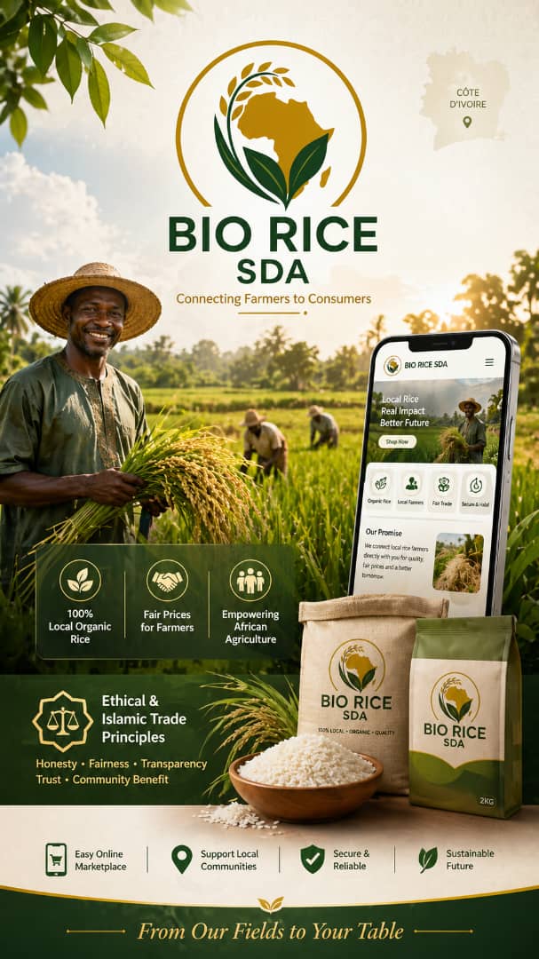 BiORICESDA's tweet photo. 🌾 BIO RICE SDA 🚀🚀🚀
✔️ 100% Local and Organic Rice
Healthy, natural production that respects both the environment and your well-being.
✔️ Direct Connection Between Farmers and Consumers
Fewer intermediaries, more transparency, trust, and better quality on your plate.
✔️ Fair Prices for Farmers
Ensuring equitable income that truly values the hard work of local producers.
✔️ Support for Local Communities
Actively contributing to Africa’s economic and social development.
✔️ Innovative Digital Marketplace
Easily purchase high-quality local rice in just a few clicks, wherever you are.
✔️ Ethical Trade Aligned with Islamic Principles
Built on honesty, fairness, and transparency in every transaction.
✔️ Promotion of Local Consumption
Reducing imports and building a more sustainable and self-reliant future.
🔥 BIO RICE SDA is not just rice… it’s a vision, a local revolution.
@sidrachain 
@maljefairi 
Link telegram. 
https://t.co/xw6G82TH7g