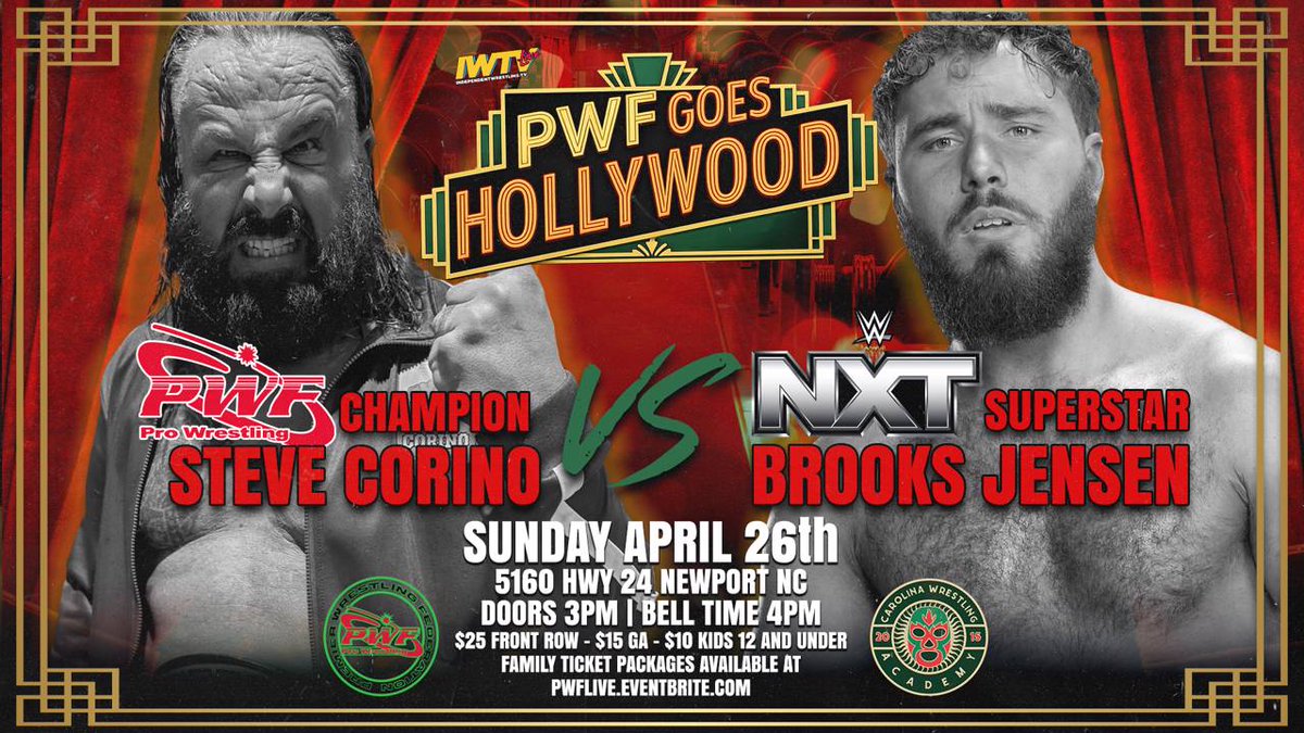 indiewrestling's tweet photo. Now On Demand

@PWFLive #PWFGoesHollywood

@KINGCorino v @BrooksJensenWWE 
@JakTatum @simplyCi__ v @GaleonePro @RickyRushHNDRX
@IsaacCam_ v Carolina Grappler IV
@LDJ_SigmaMale v @SawdustWrestles 
&amp; more!

https://t.co/51UeeRBnLw https://t.co/OcAMh1AOaP