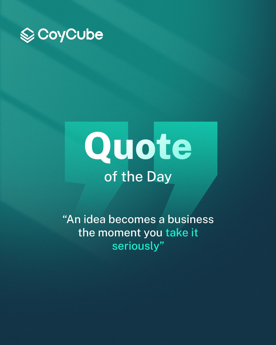 coycubeent's tweet photo. Ideas are everywhere., what many people  lack is  execution.

But turning that idea into something real?
That’s where the difference lies. https://t.co/hTEbeDKbm2