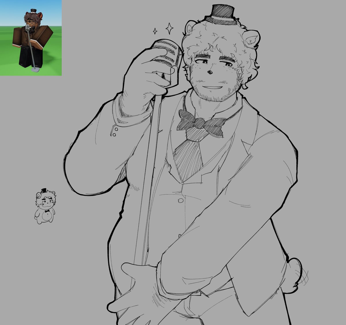 GameBearFrickin's tweet photo. // im seeing few draw this fred so i will take a chance on it too https://t.co/W4NpKgJB6R