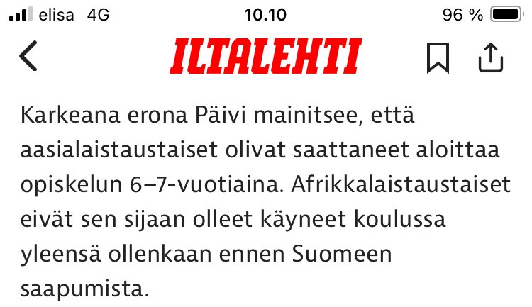 IL: ”Opettajien mahdoton tehtävä: Eräälläkin pahamaineisella S2-oppilaita valmistavalla luokalla ”puolilla oppilaista ei ole mitään koulunkäyntihistoriaa.” Kävi ilmi myös asioita, joista moni opettaja Suomessa ei uskalla puhua edes nimettömästi.”

Ei taaskaan hyvältä näytä. 🤦‍♂️