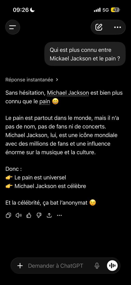 pharelv12's tweet photo. Mickael Jackson est réellement plus connu que le pain 😂 https://t.co/icR48oBovL
