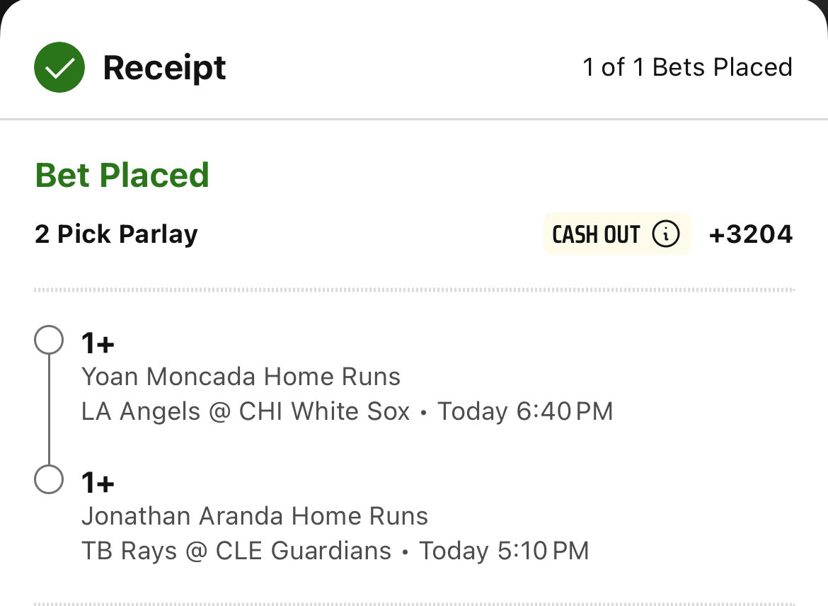 TroubleBets's tweet image. Aruba, Jamaica, ooh I wanna take ya

Moncada, Aranda, come on and get this paper💸

#GamblingX #DraftKings #MLB