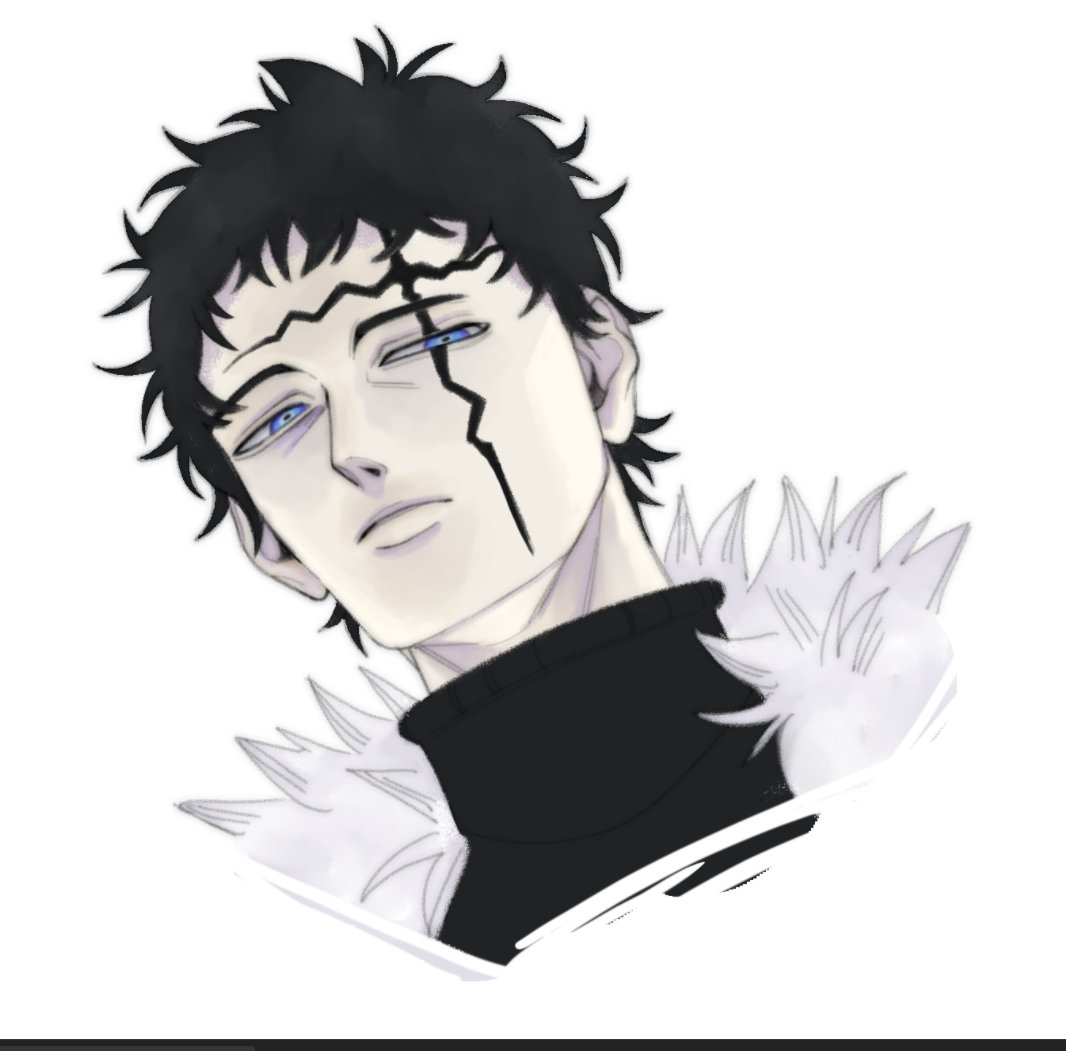sharkology_art's tweet photo. unc sharky still got it #blackclover https://t.co/Xjz4em73ID