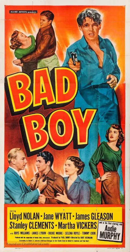 FrankMalfitano's tweet photo. FILM OF THE DAY: #AudieMurphy 1st leading role was in this surprisingly good 1949 story of teen criminal sent to real #Texas #BoysRanch run by sincere couple #LloydNolan #JaneWyatt with 👍 support by #JamesGleason #StanleyClements #RhysWilliams #MarthaVickers #JimmyLydon #1940s https://t.co/0nNdtYS0M0