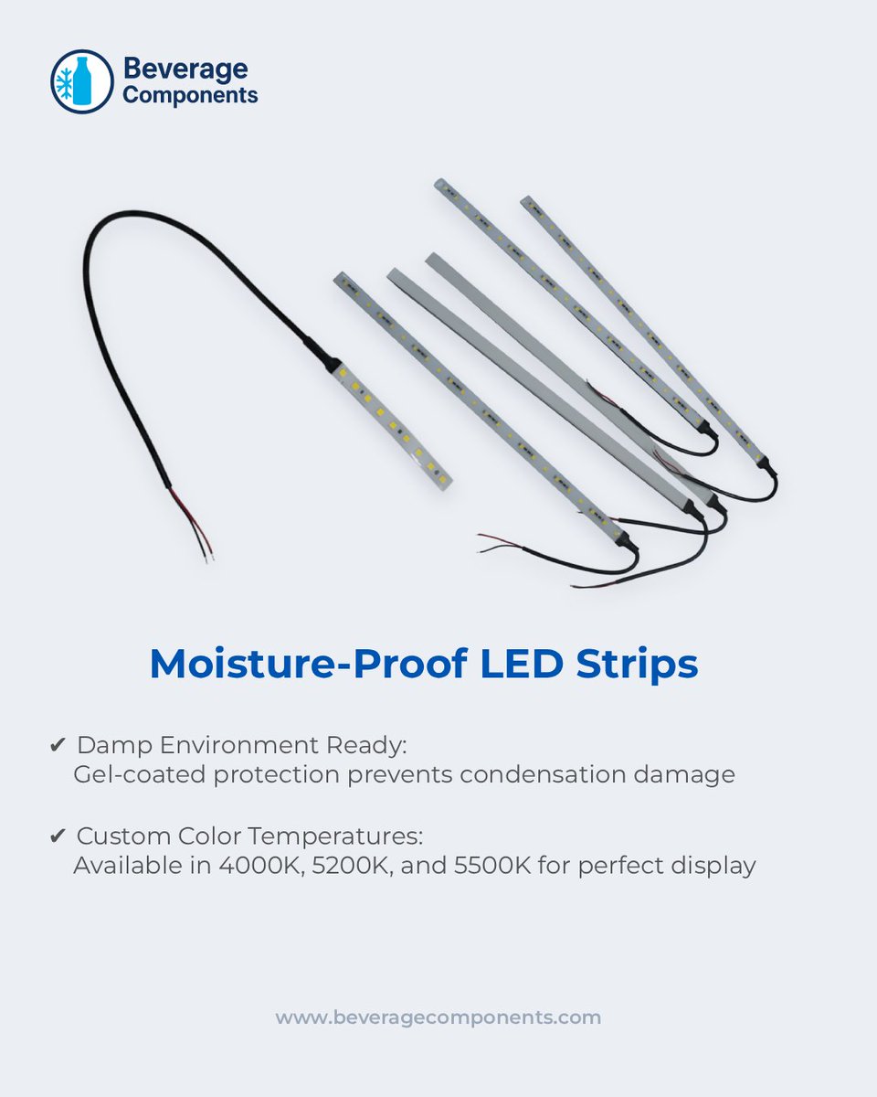 FrostoneParts's tweet image. Brilliant lighting &amp;amp; stable power for coolers! 💡⚡

Series 6: LEDs &amp;amp; Power Supplies. We source genuine Mean Well 12V units &amp;amp; make moisture-proof gel-coated LED strips (4000K-5500K). Ready for OEM assembly!

🔗 Specs: beveragecomponents.com/products/power…

#OEM #Lighting